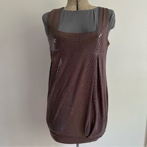Snake Skin Print Top/Dress in brown